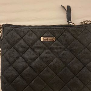 Kate spade black purse with gold strap